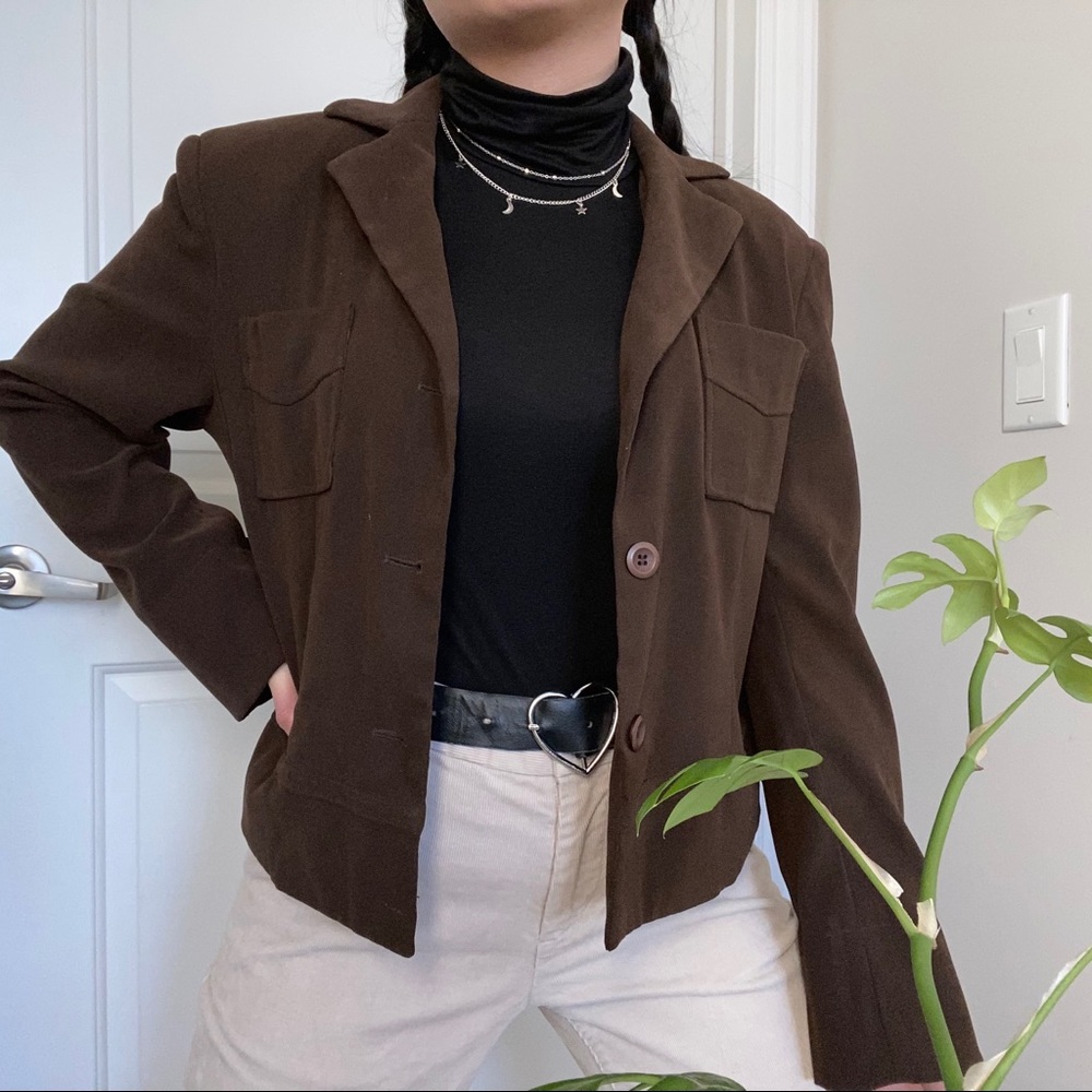 Vintage brown button up jacket by Harve Benard